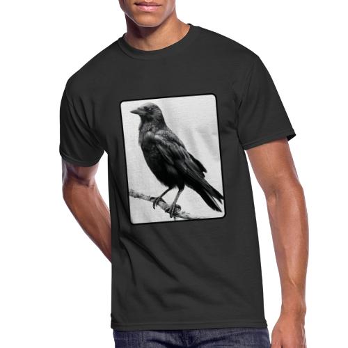Raven Black and White Art Design - Men's 50/50 T-Shirt