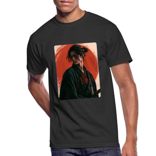 Samurai Beneath the Red Sun - Men's 50/50 T-Shirt