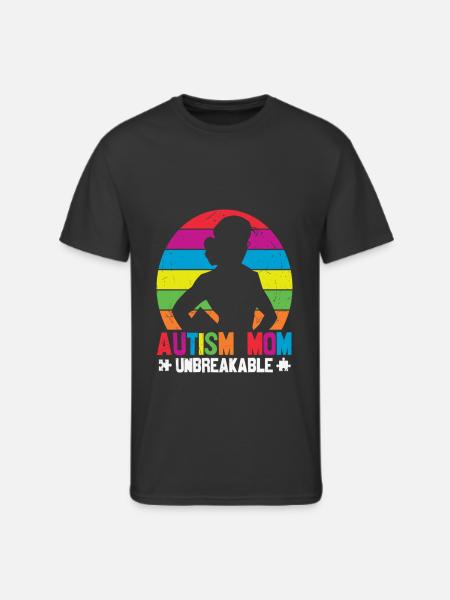 Autism Mom Unbreakable - Men's 50/50 T-Shirt - black