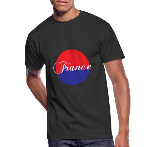 France Tricolore Circle - Men's 50/50 T-Shirt