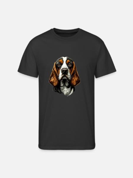 Basset Hound - Men's 50/50 T-Shirt - black