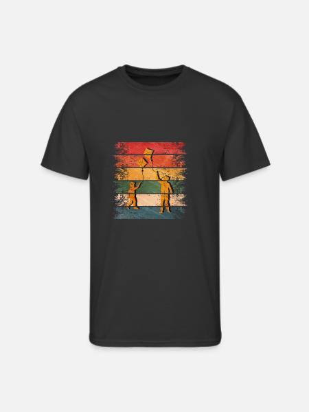 Kite Flying - Men's 50/50 T-Shirt - black
