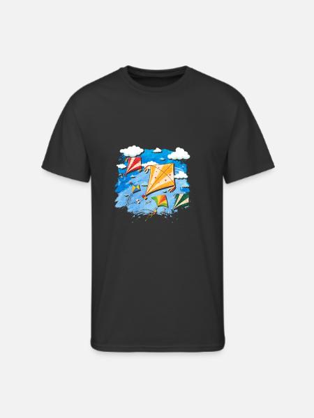 Kite Flying - Men's 50/50 T-Shirt - black