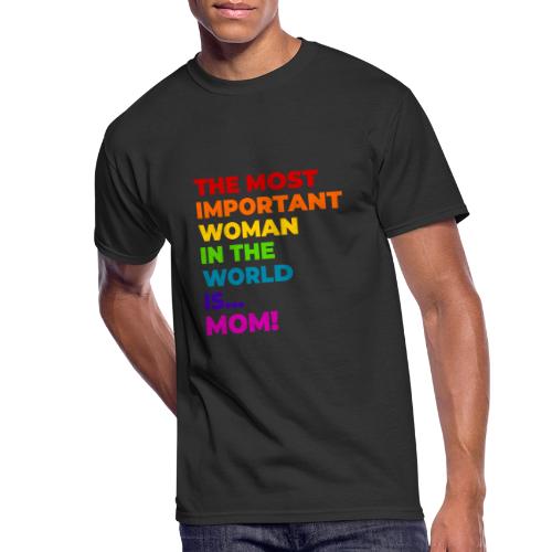 Mom: The Most Important Woman in the World - Men's 50/50 T-Shirt