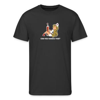 Naughty Nurse Slogan for Health Care - Men's 50/50 T-Shirt - black - Front - Jackson (183cm)