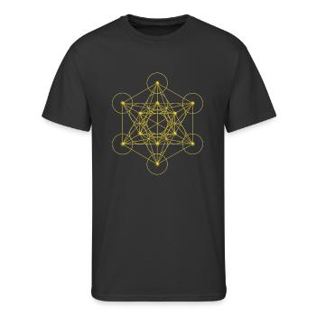 Metatron' s Cube - Men's 50/50 T-Shirt - black - Front - Jackson (183cm)