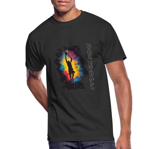 High Energy Basketball Paint Splatter Art - Men's 50/50 T-Shirt