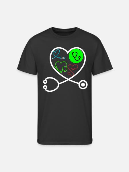 Stethoscope - Men's 50/50 T-Shirt - black