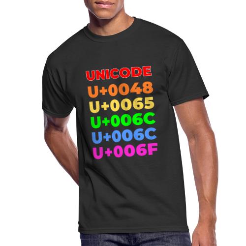 Hello, in unicode - Men's 50/50 T-Shirt