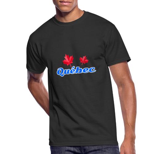 Québec with two red maple leaves - Men's 50/50 T-Shirt