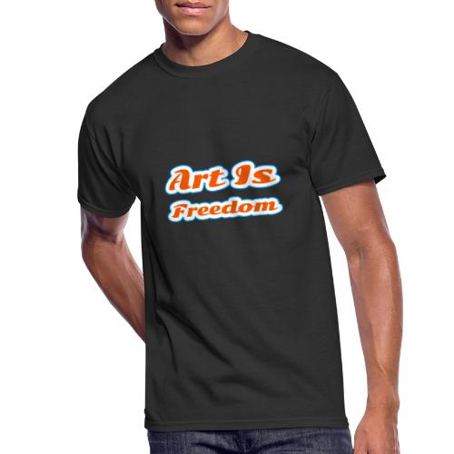 Art Is Freedom — Creative Expression Script - Men's 50/50 T-Shirt
