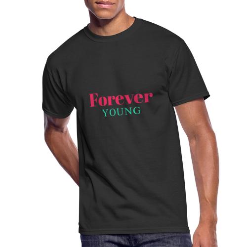 Forever Young Typography Design - Men's 50/50 T-Shirt