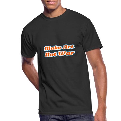 Make Art Not War — Peaceful Creativity Script - Men's 50/50 T-Shirt