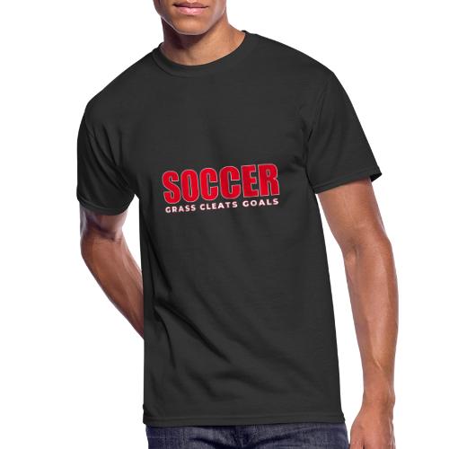 Soccer Grass Cleats Goals Typography Design - Men's 50/50 T-Shirt