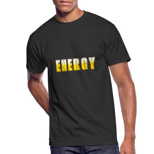 ENERGY Electric Yellow Power Word Design - Men's 50/50 T-Shirt