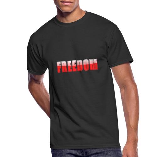 Freedom Typography Design - Men's 50/50 T-Shirt