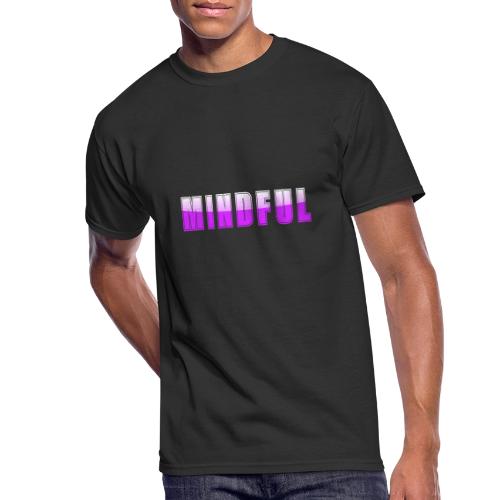 Mindful Typography Minimalist Design - Men's 50/50 T-Shirt