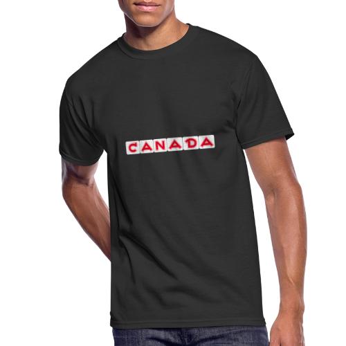 Canada, red letters on white background - Men's 50/50 T-Shirt