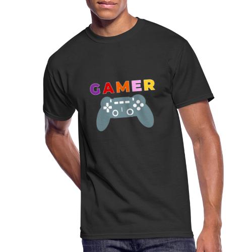 Colorful Gamer Controller Graphic - Men's 50/50 T-Shirt