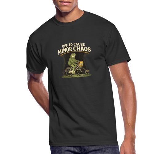 Minor Chaos Vintage Frog and Cat on Bicycle - Men's 50/50 T-Shirt