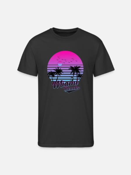 Miami Beach - Men's 50/50 T-Shirt - black