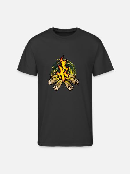 Burning Bonfire Ranger Gift - Men's 50/50 T-Shirt - black