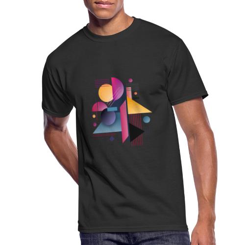Color Pulse Geometry - Men's 50/50 T-Shirt