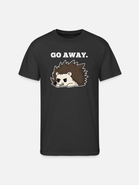 Go Away Porcupine - Men's 50/50 T-Shirt - black