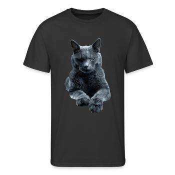 Russian Blue - Men's 50/50 T-Shirt - black - Front - Jackson (183cm)