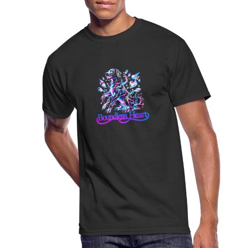 Boundless Heart Neon Galaxy Dog Shirt - Men's 50/50 T-Shirt