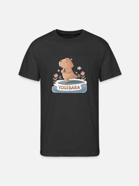 Capybara Yogi - Men's 50/50 T-Shirt - black
