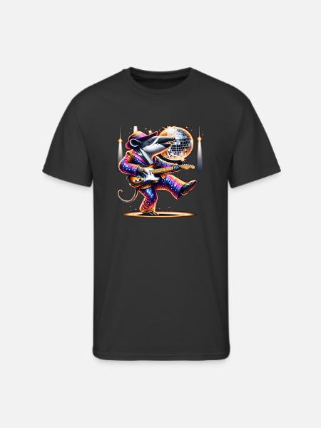 Disco Ball Guitar Tapir - Men's 50/50 T-Shirt - black