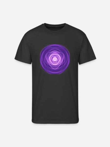 Purple Fractal Rose - Men's 50/50 T-Shirt - black