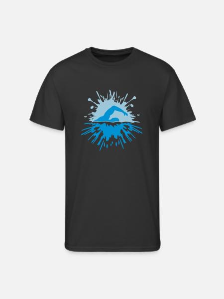 Blob Sport Swimmer - Men's 50/50 T-Shirt - black