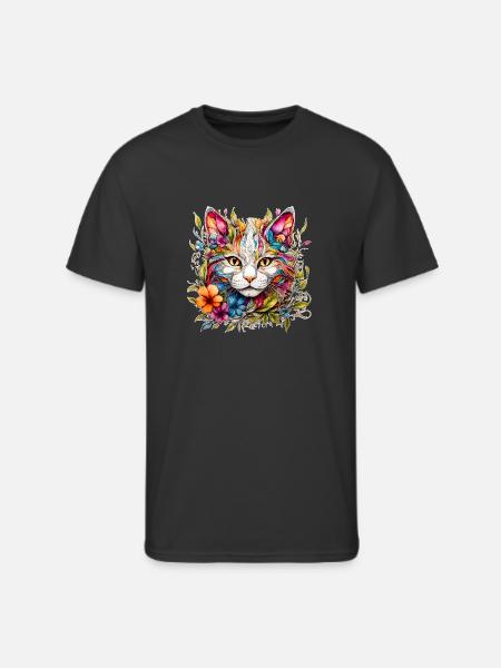 Cat Face - Men's 50/50 T-Shirt - black