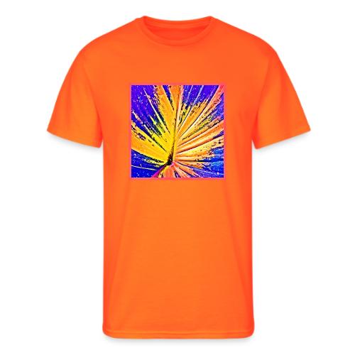 Vibrant Neon Leaf Pattern - Men's 50/50 T-Shirt