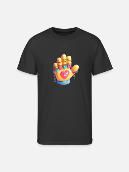 I Love Him - Men's 50/50 T-Shirt - black