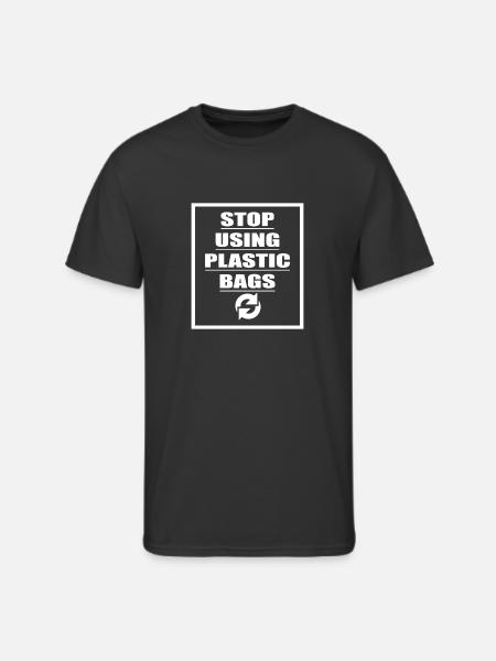 Stop using plastic bags - Men's 50/50 T-Shirt - black