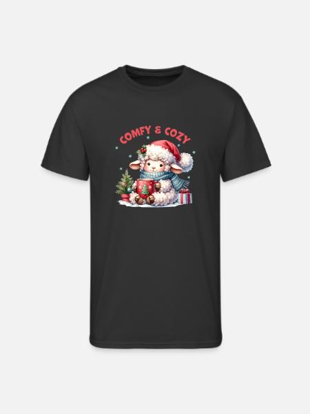 Comfy Cozy, Cute Christmas - Men's 50/50 T-Shirt - black