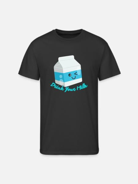 Drink Your Milk - Men's 50/50 T-Shirt - black