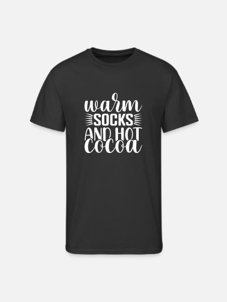 Warm Socks and Hot Cocoa - Men's 50/50 T-Shirt - black