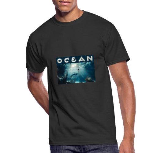 Ocean: Dolphin’s Serenity - Men's 50/50 T-Shirt