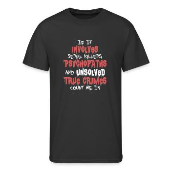 True Crime Podcast Murder Show Serial Killer - Men's 50/50 T-Shirt - black - Front - Jackson (183cm)