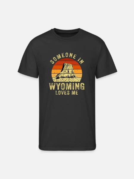 Someone In Wyoming Loves Me - Men's 50/50 T-Shirt - black
