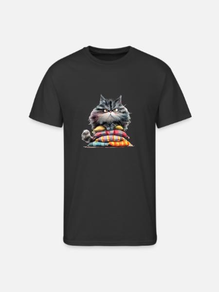 Funny Cat - Men's 50/50 T-Shirt - black