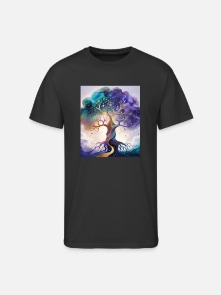 Nebula Bloom - Men's 50/50 T-Shirt - black
