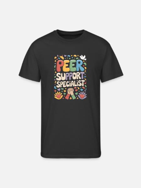 Peer Support - Men's 50/50 T-Shirt - black