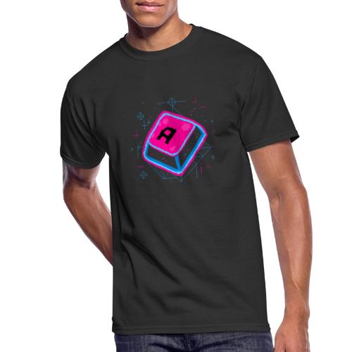Neon Pixel A Key - Men's 50/50 T-Shirt