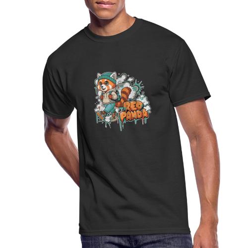 Red Panda Street Graffiti Vibes - Men's 50/50 T-Shirt