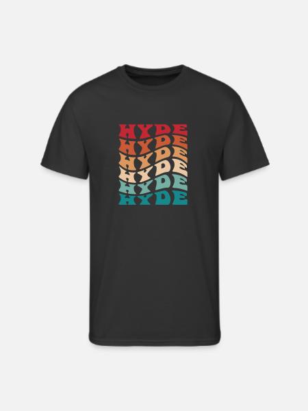 Funny Personalized Hyde Name Themed Apparel - Men's 50/50 T-Shirt - black